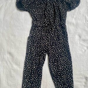 Old Navy Black & White Floral Romper Jumpsuit size 3 Toddler
